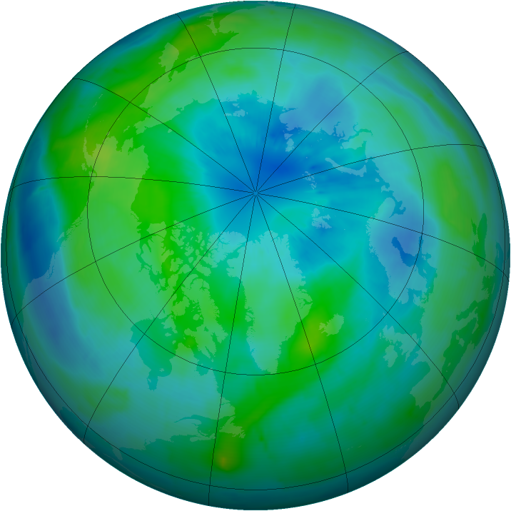 Arctic ozone map for 26 September 2009